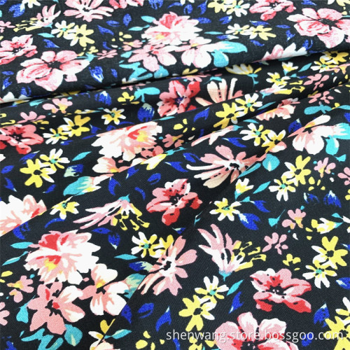 Textile Rayon Viscose Print Fuli Crepe Blouse Fabrics